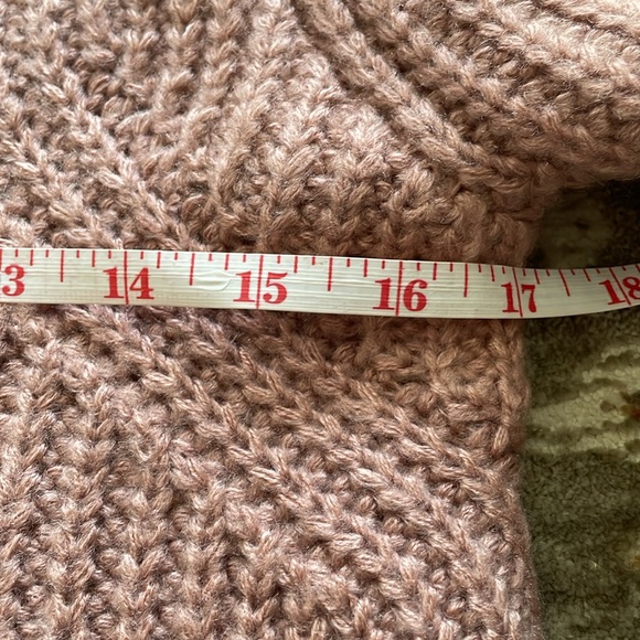 Anthropologie Dusty Pink Puff Sleeve Buttoned Cardigan - Picture 9 of 10